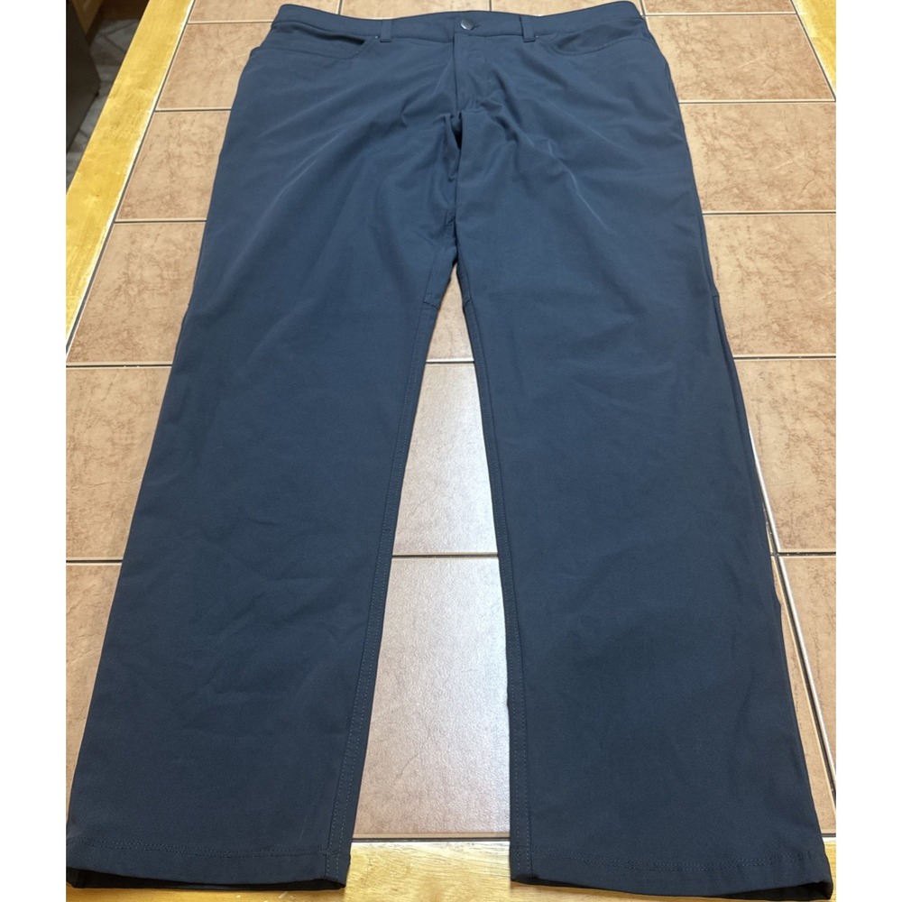 Lululemon ABC Warpstreme 5 Pocket Casual Pants Performance Dark Gray Sz 36 x 32